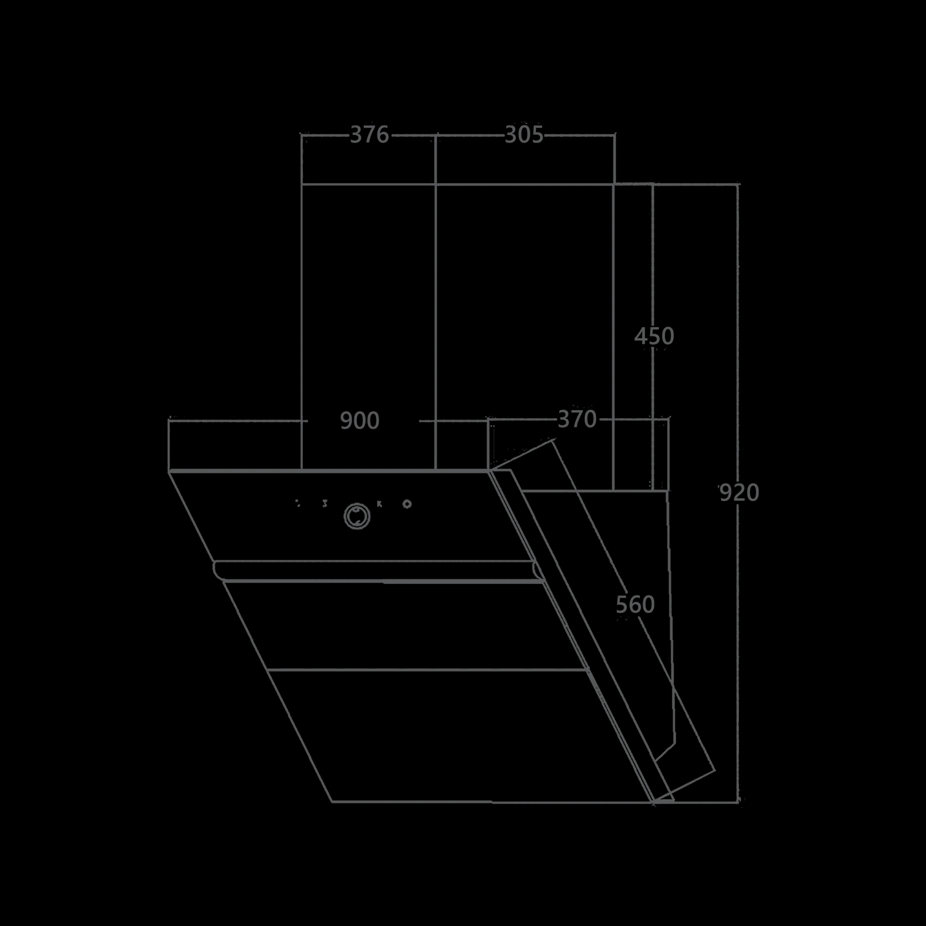 Kaff ALBURY LX DHC 90 - Filterless Chimney, Dry Heat Auto Clean Technology by Kaff : Colours available: Black 4 2