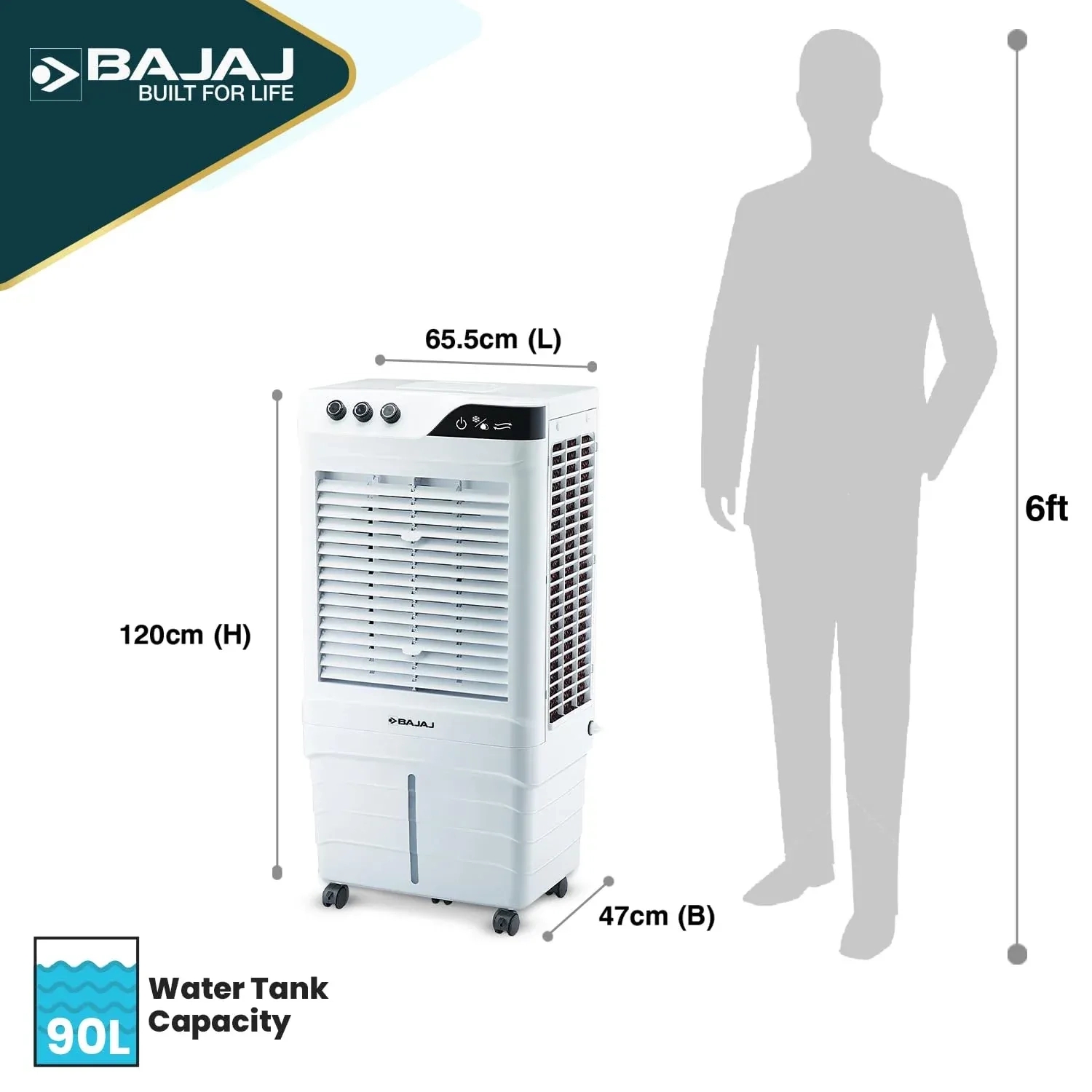 Bajaj DMH Neo - Air Cooler 90L by Bajaj : Colours available: White 8 5