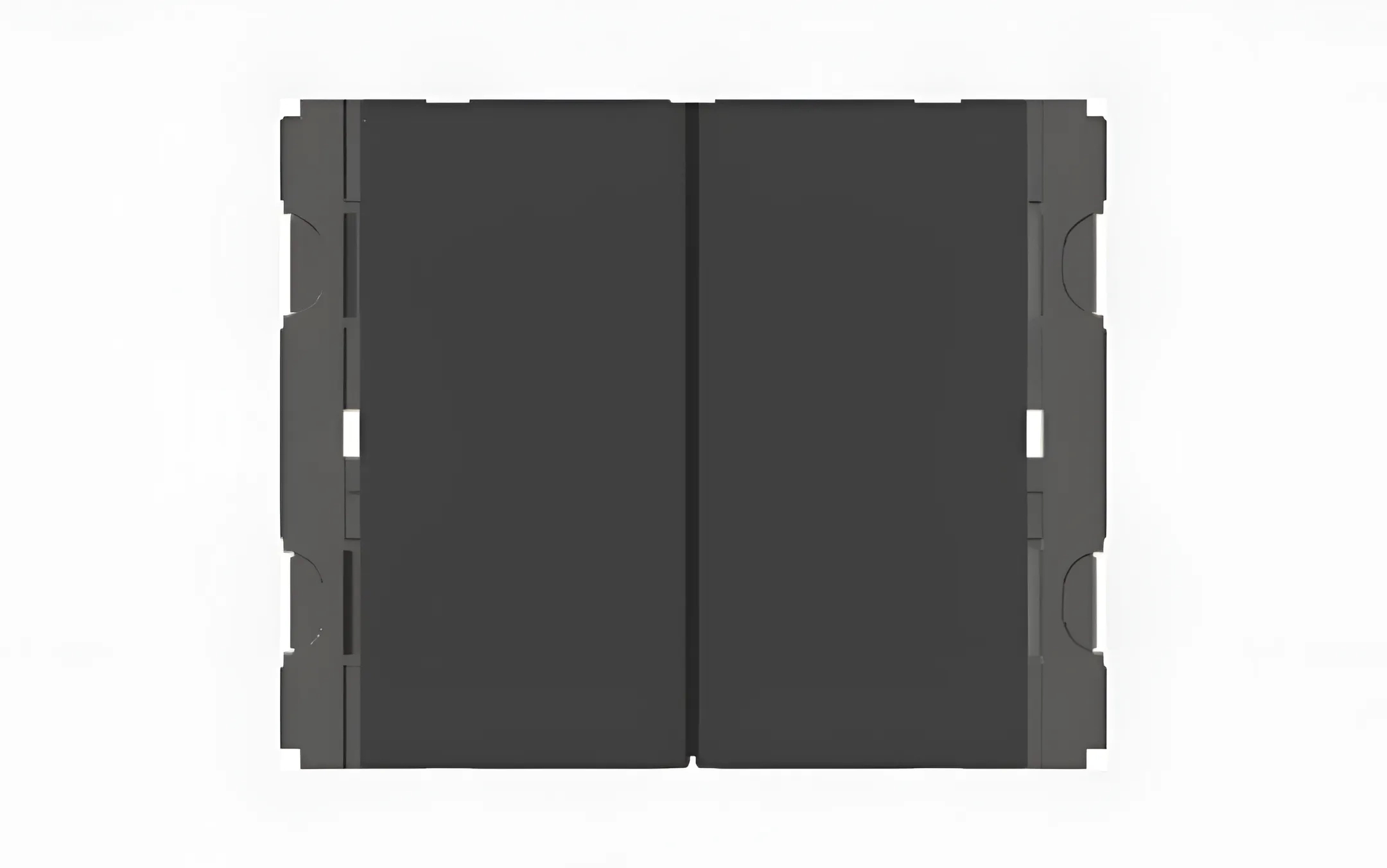 Norisys Charcoal Black Vertical Switches - 2 Gang - Both switches 6A 1 way - 2 Module by Norisys : Colours available: Black
