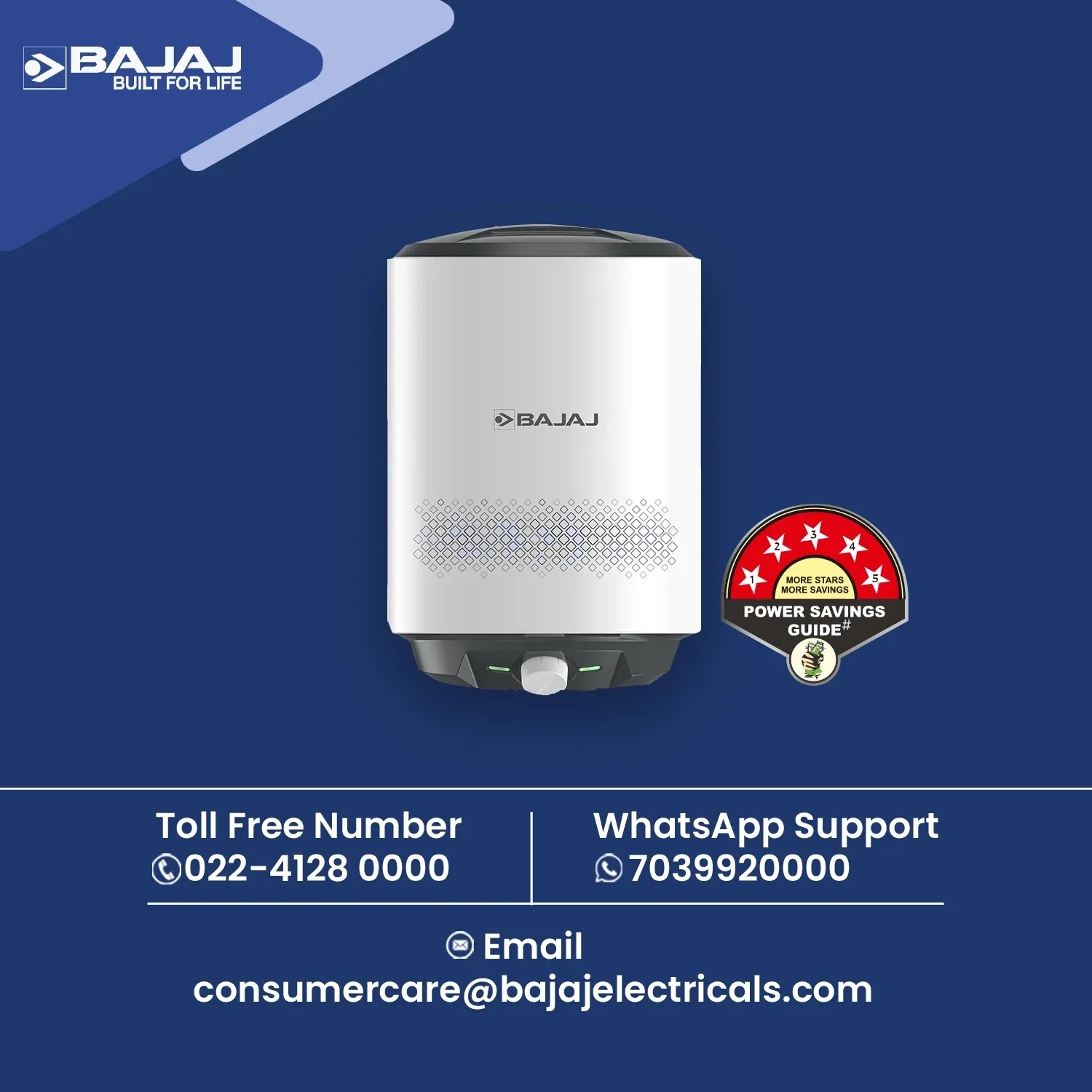 Bajaj Shield Series Popular Plus - Water Heater 25L by Bajaj : Colours available: White 5 5