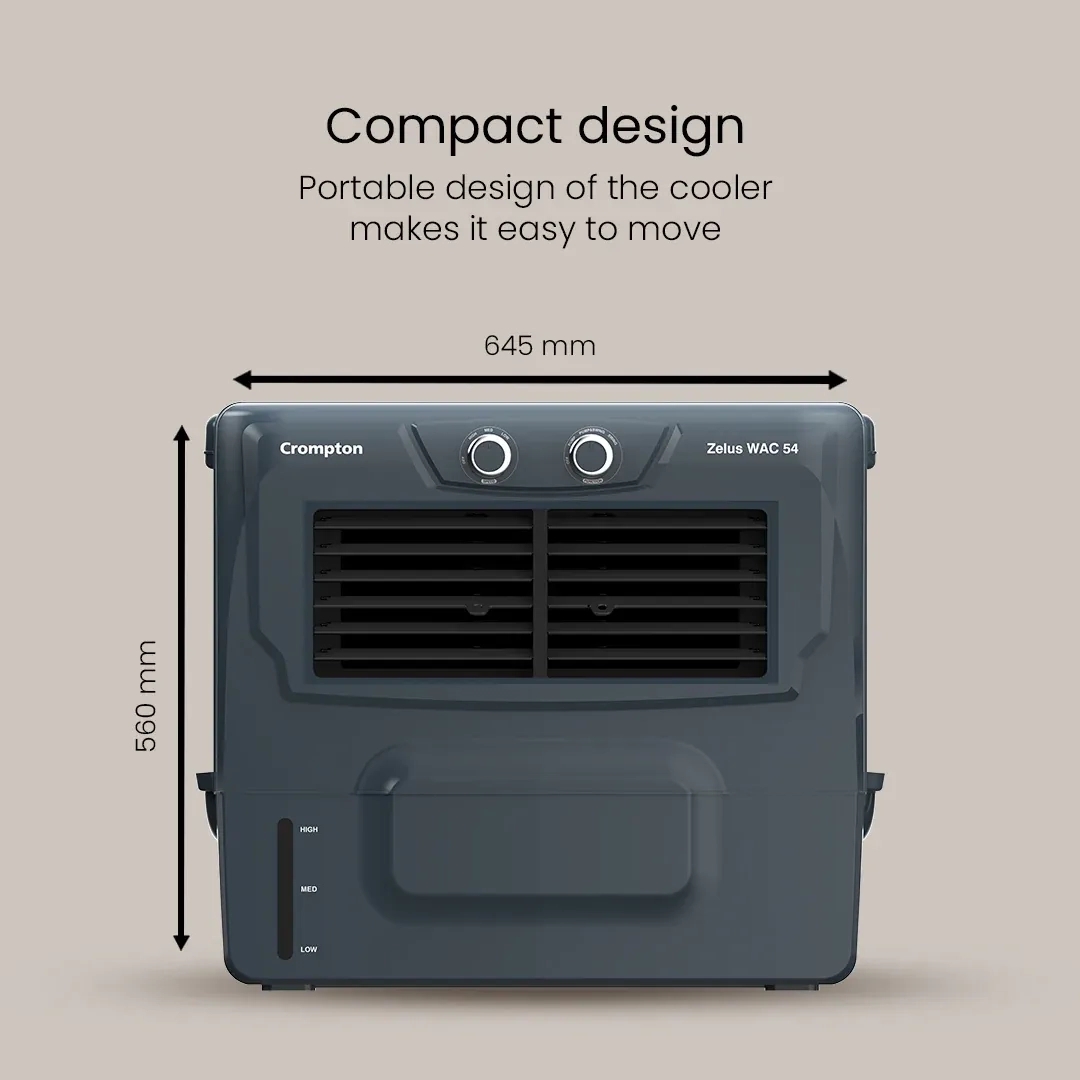 Crompton Zelus Wac 54 Air Cooler - Grey by Crompton : Colours available: Grey 4 3