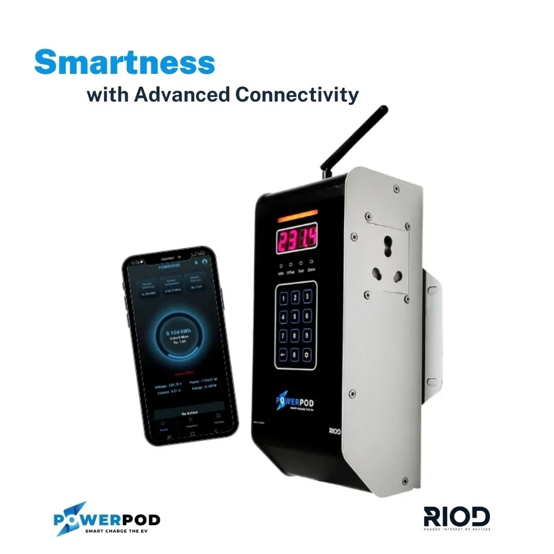 Riod EV Charging station PowerPod Home for Personal use by Riod for Multipurpose : Colours available: Black 1 1