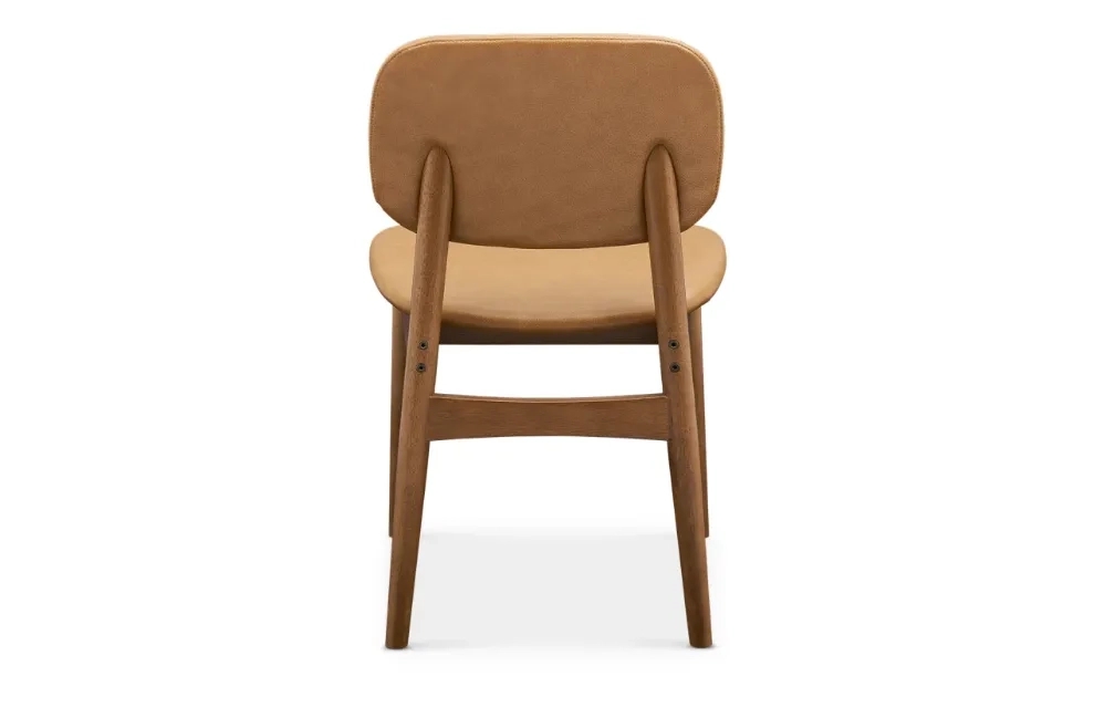 Eyedea Living Kelsey Leather Chair, Walnut Stain by Eyedea Living : Colours available: Brown 4 1