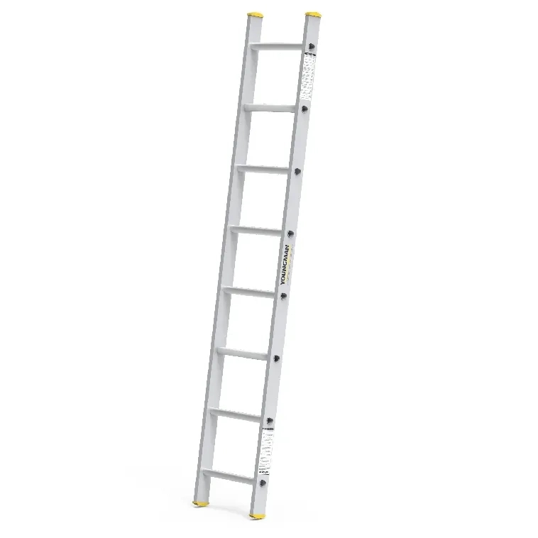 Youngman Y-Access Aluminum Wall Support Straight Ladder 8141 by Y Equipment Services : Colours available: Chrome