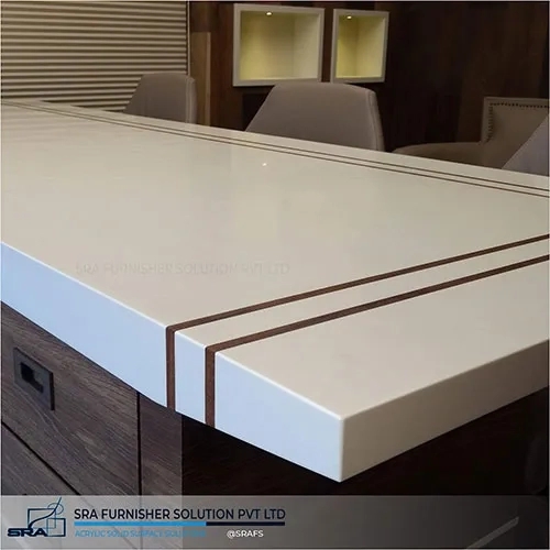 Corian Table Top Acrylic Board by SRA Solid Surface for Multipurpose : Colours available: White