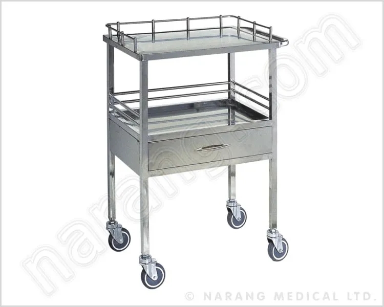 Narang Medical HF2091 : Instrument Trolley...S.S. by Narang Medical Limited : Colours available: Silver