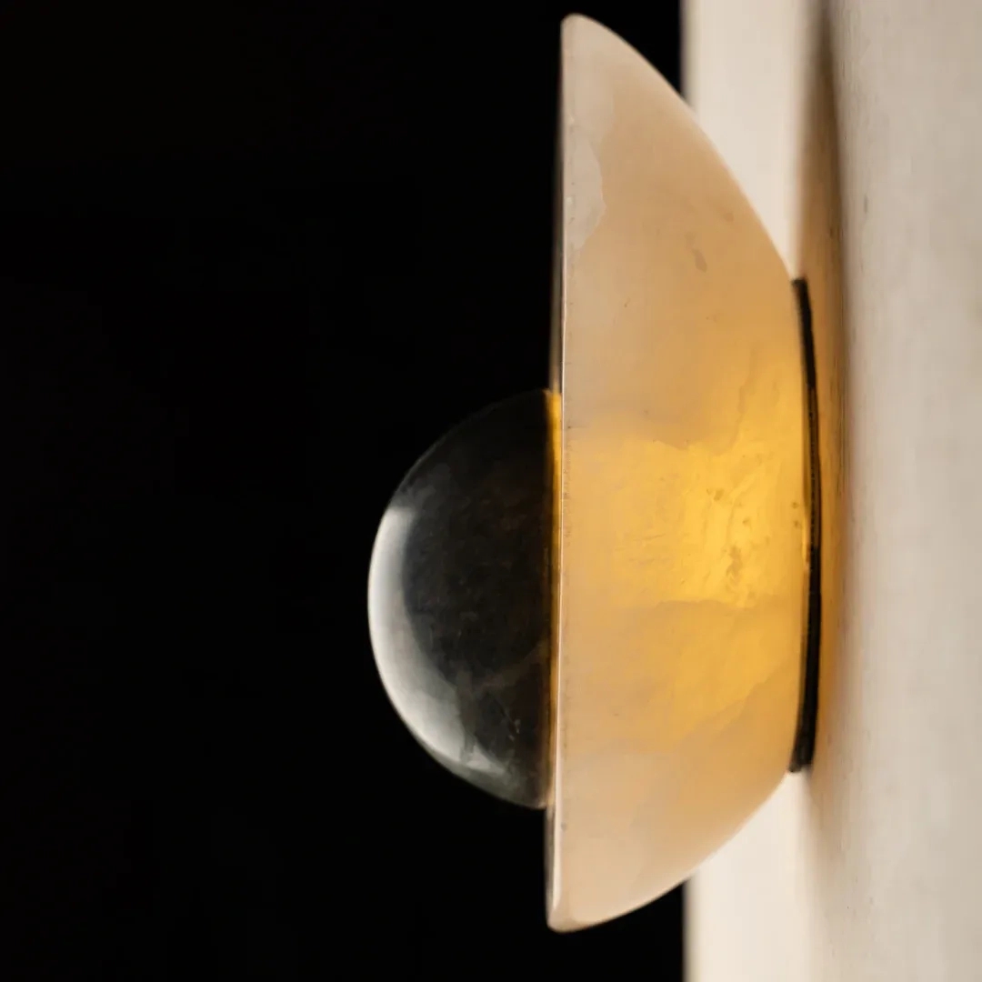 The Living Influence Modern Alabaster Wall Sconce | Avocado-Inspired 3