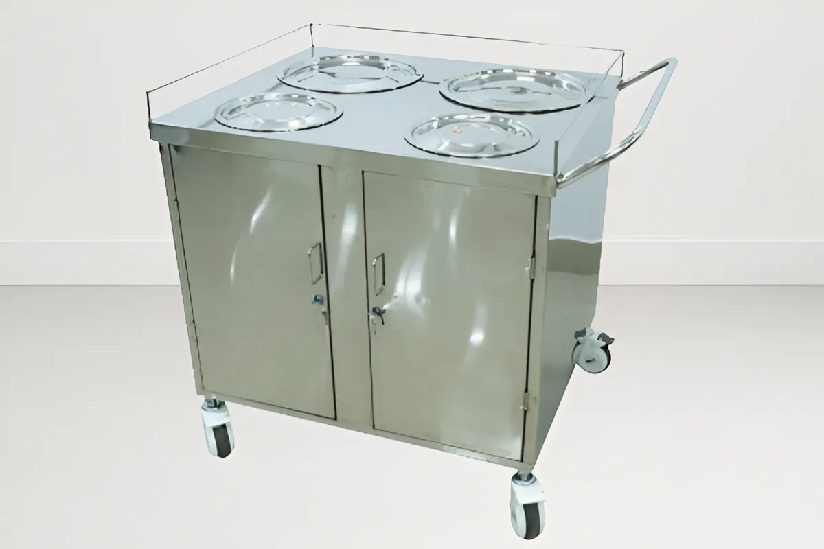 SI Surgical Hospital Food Trolly - SIS-2016F by SI Surgical for Hospital : Colours available: Chrome 1 1