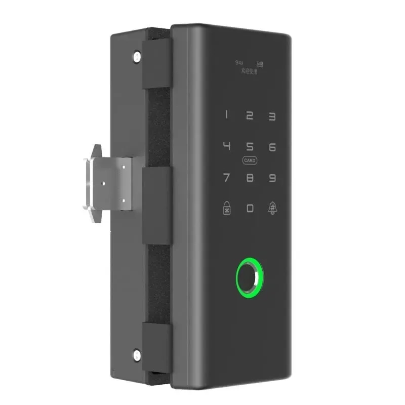 Ozone Smart Wi-Fi Lock for Glass Doors - Black by Ozone for Bedroom, Office : Colours available: Black 3 1