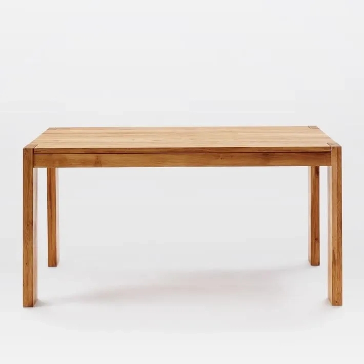 Asian Arts Solid Wood Dining Table – Minimalist 6-Seater in Natural Finish by Asian Arts : Colours available: SandyBrown 3 1