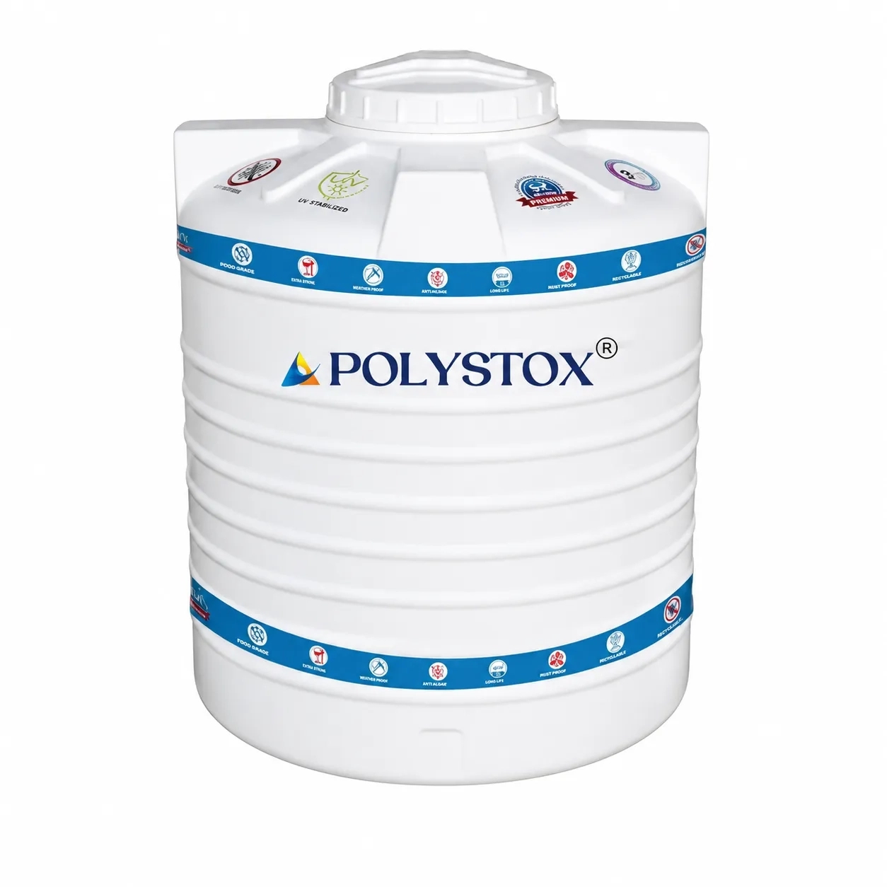 Shree Balaji Roto Moulded Water Tank by Shree Balaji for Home, Commercial, Agriculture : Colours available: WhiteSmoke