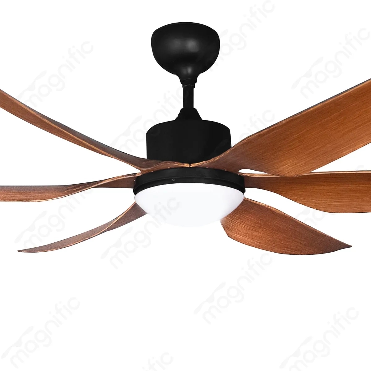 Magnific Radar – 66″ Modern DC Motor Ceiling Fan with Light and Remote Control - Wooden by Magnific : Colours available: Brown 2 2