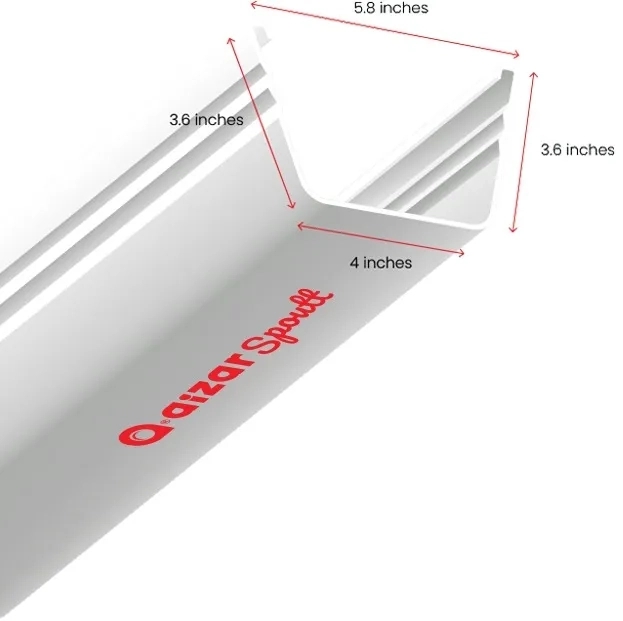 Aizar Spout Rain Gutters by Aizar : Colours available: White