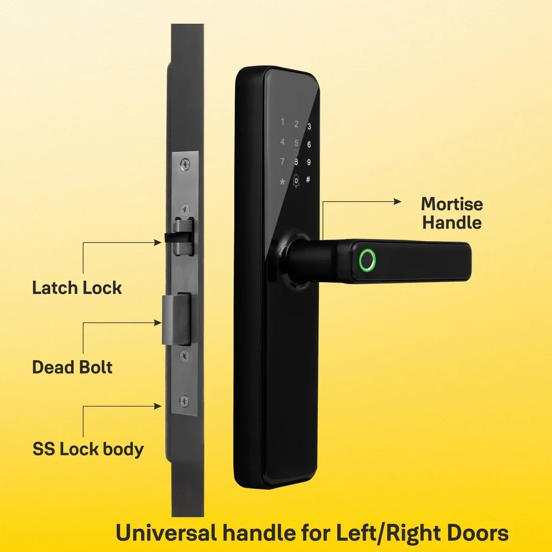 YDME50NxT Smart Door Lock by Yale : Colours available: Black 8 9