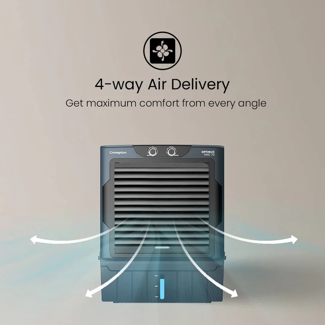 Crompton Optimus Wac 70 Air Cooler - Grey by Crompton : Colours available: Grey 5 2