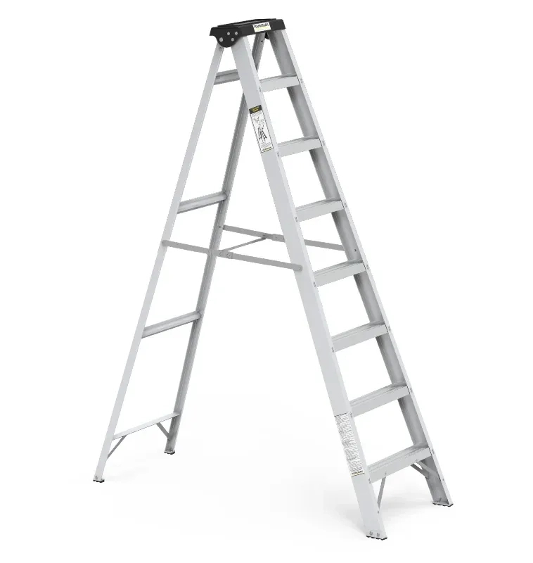 Youngman Y-Access Aluminum Single Side Self Supporting Ladder AL4 Tread-300 by Y Equipment Services : Colours available: Chrome 14 4