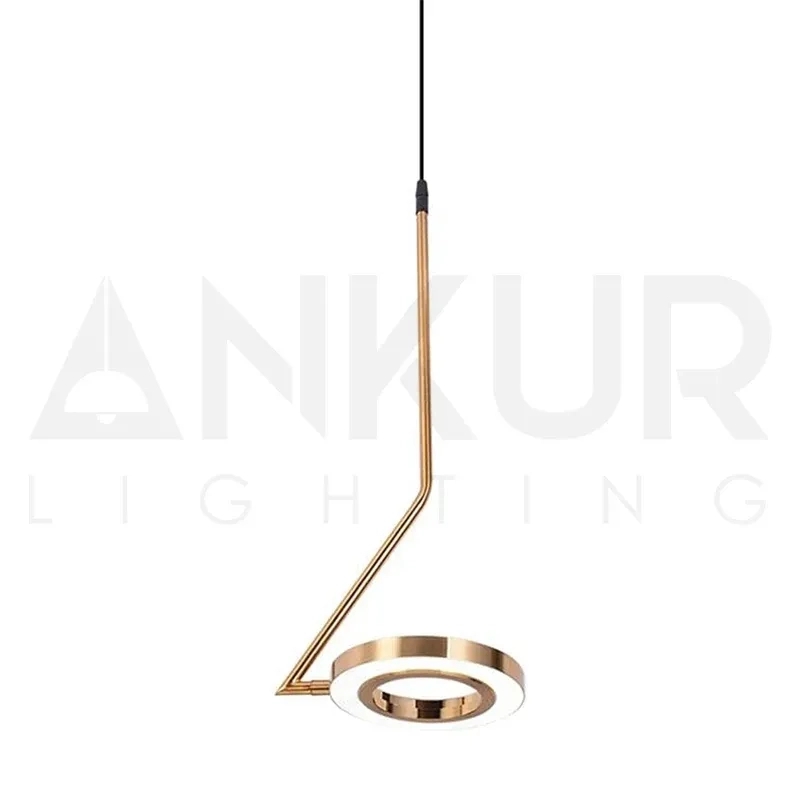 Ankur Ferrous Modern Metal LED Pendant Light For Kitchen And Dining Hanging Light by Ankur : Colours available: Gold 6 7