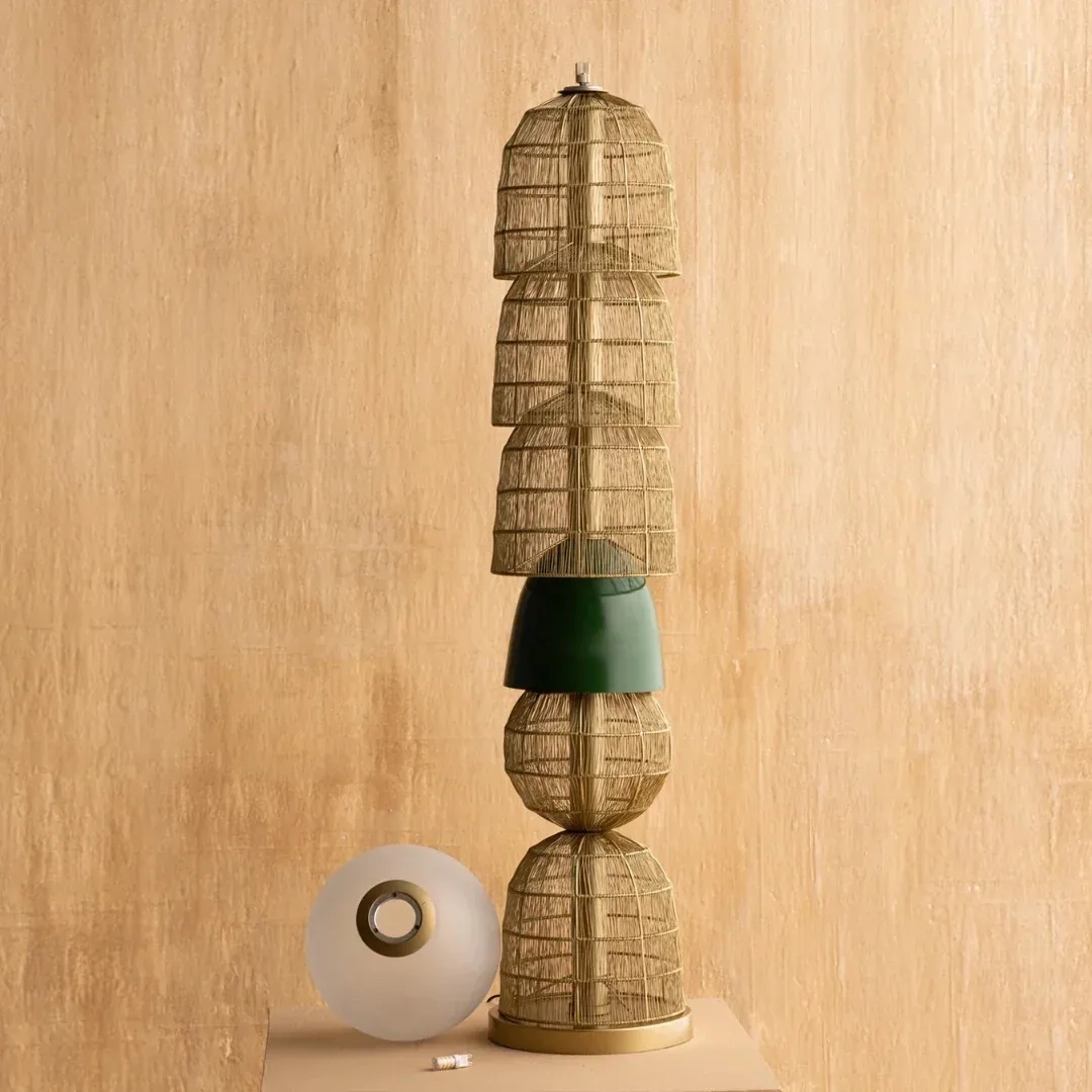 The Living Influence Totem Gold Floor Lamp 5