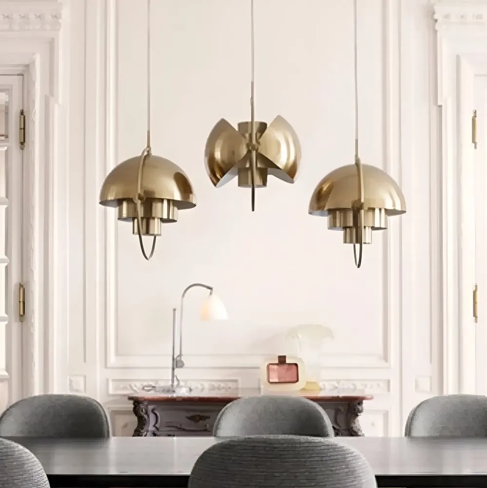 Ankur Fresco Modern Desinger Hanging Light Antique Brass Finish Semicircular Pendant Light by Ankur : Colours available: Goldenrod 6 7