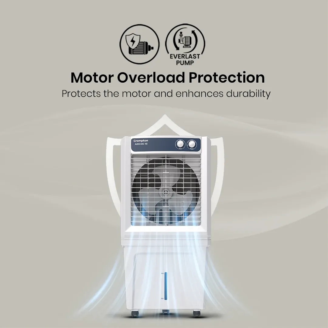 Crompton Aura Dac Air Cooler - 110-L by Crompton : Colours available: White, RoyalBlue 10 7