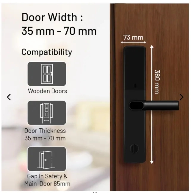 AceLine A2 Sweden Alpha 10 Smart Digital Door Lock by Aceline : Colours available: Black 2 3