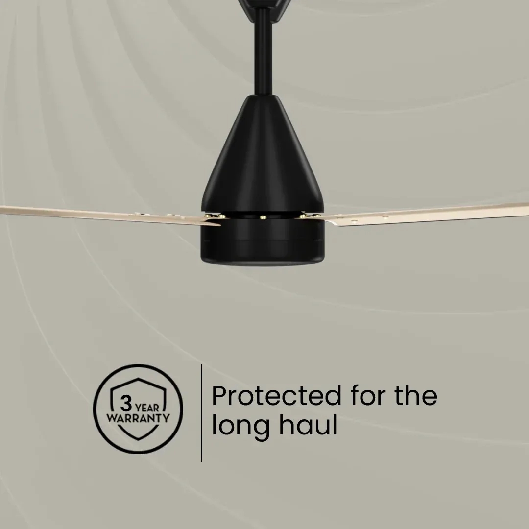Crompton Energion Cookie BLDC Ceiling Fan -  Ivory Black by Crompton : Colours available: Black, Ivory 1 3