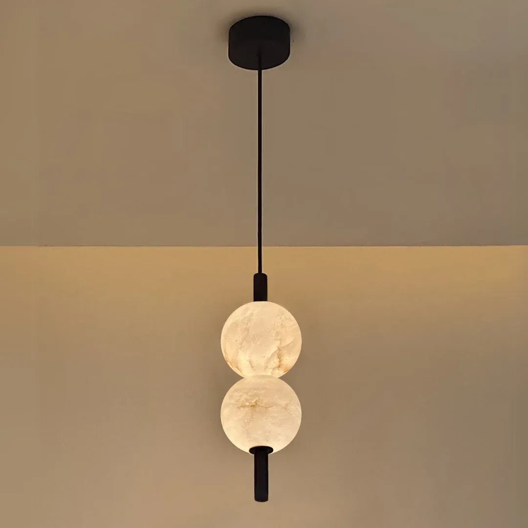 The Living Influence ORB Pendant Light - Alabaster
