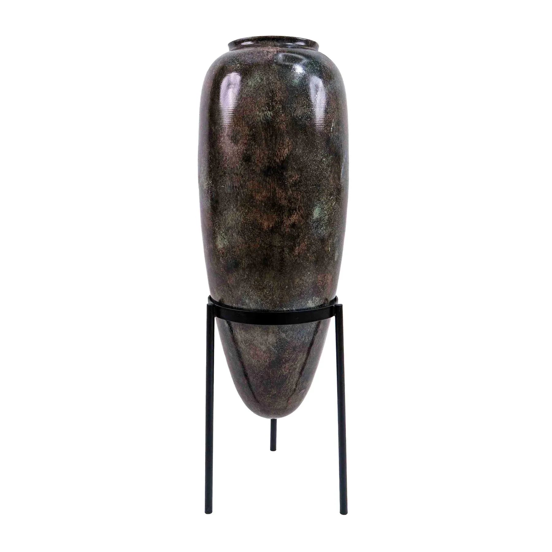 Beruru Hilda Metal Planter With Stand - Medium by Beruru for Indoor : Colours available: Brown 10 2