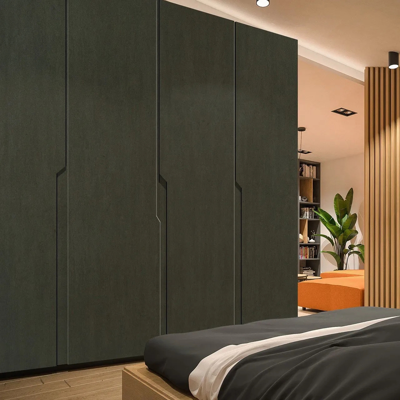Abstracts 3794 Concrete Raven SBF Laminate by Mikasa Laminates for Multipurpose : Colours available: Black 4 4