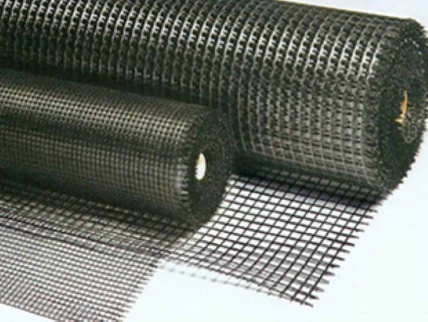 PVC Coated Polyester Geogrid by Siddhi Rubber : Colours available: Black