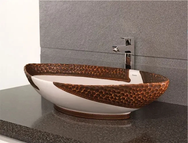 Simpolo Statson White - 183 Handcrafted Basin by Simpolo : Colours available: Beige, Brown