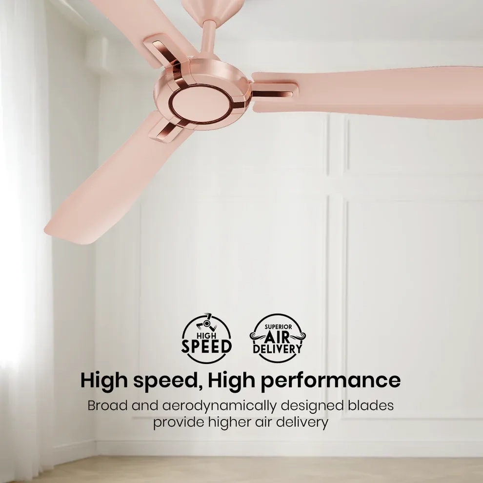 Crompton Highspeed Santos Ceiling Fan - Rose Gold by Crompton : Colours available: MistyRose 9 2
