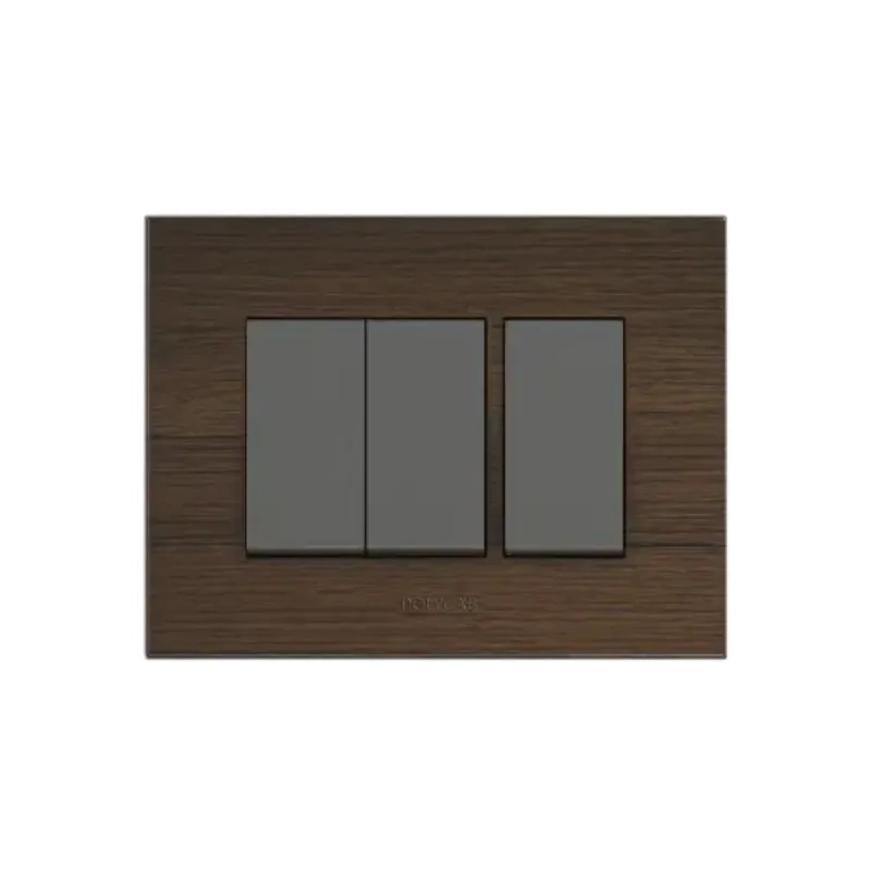 Polycab Caprina - 6M Grid Frame + Cover Levana (Natural Wood) by Polycab : Colours available: WoodyBrown