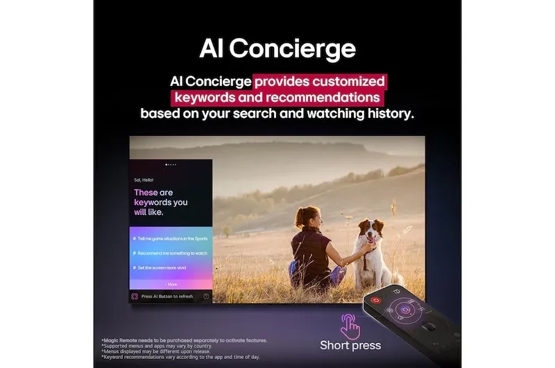 LG 139 cm (55) 4K UHD AI UA8250 Smart TV with α7 AI Processor Gen8, Filmmaker Mode with Dolby Atmos, 2025 by LG : Colours available: Black 12 9
