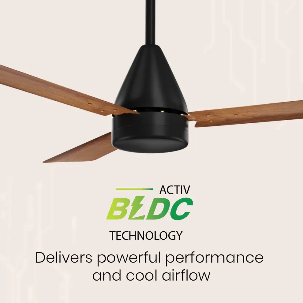 Crompton Energion Hyperjet smart BLDC Ceiling Fan - Dark Cherrywood by Crompton : Colours available: WoodyBrown 1 6