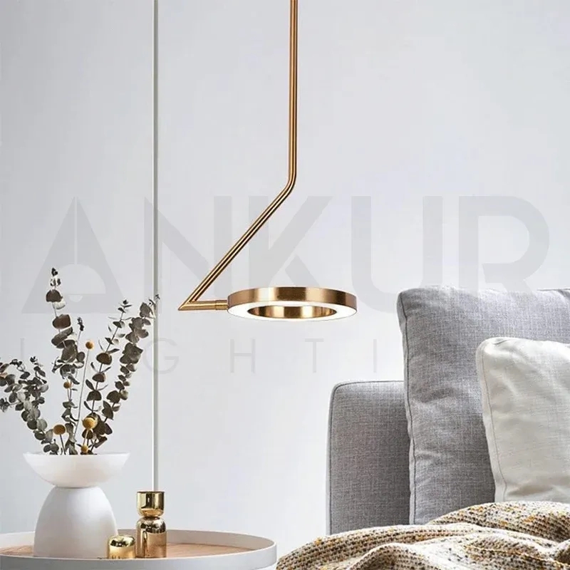 Ankur Ferrous Modern Metal LED Pendant Light For Kitchen And Dining Hanging Light by Ankur : Colours available: Gold 5 6