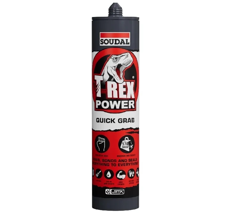 Soudal T-Rex Power Quick Grab Adhesive by Soudal for Construction Works : Colours available: Black, Red