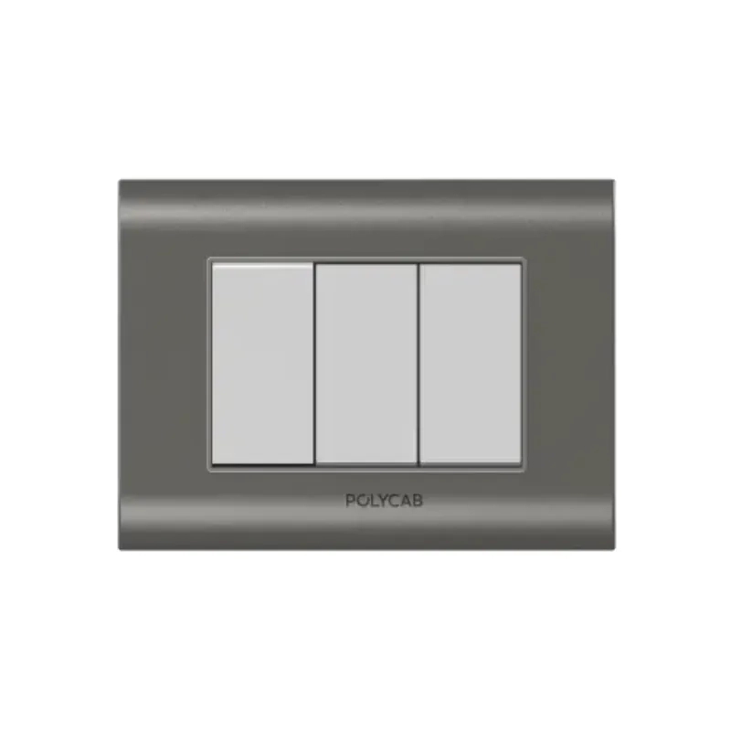 Polycab Curl Plus - 8M (H.) Grid Frame + Cover Curl Plus Mag. Grey Levana by Polycab : Colours available: Grey