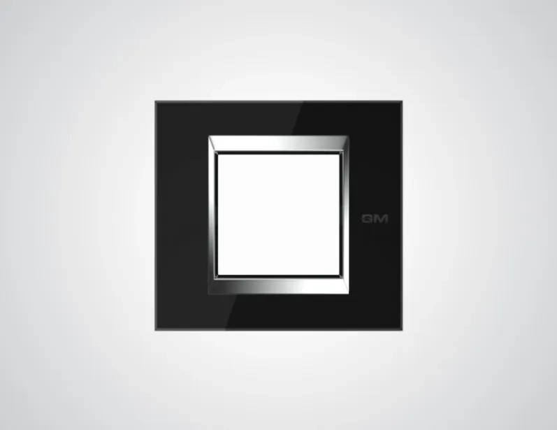GM Modular Naturalz Regular - 2 M Cover Plate - PW 02 001 - Silk Black by GM Modular : Colours available: Black