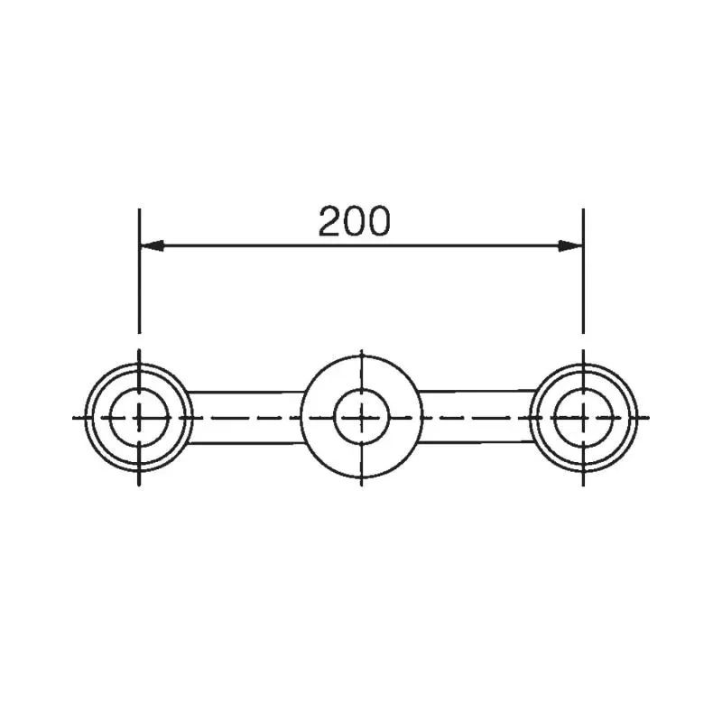Ozone 2 Way Spider (180°) | Finish: Polished Stainless Steel by Ozone : Colours available: Silver 1 1