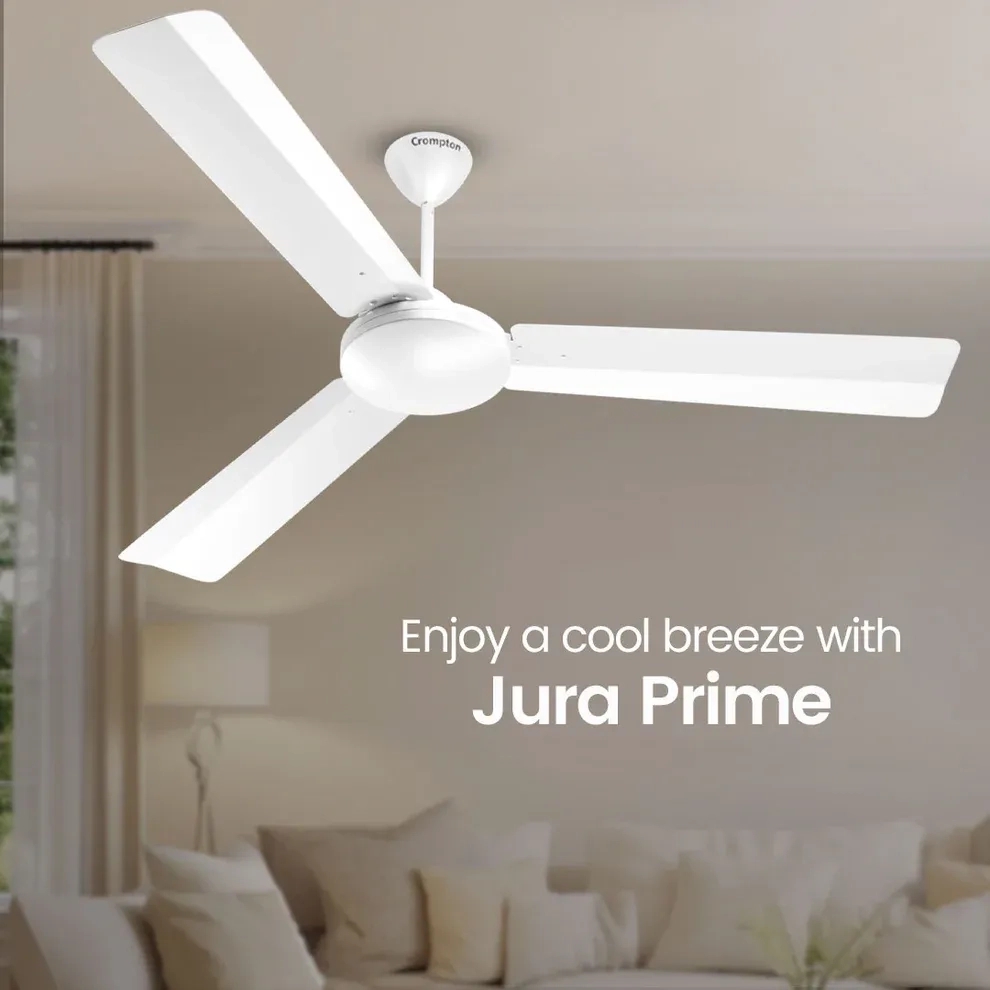 Crompton  High Speed Jura Prime Star Rated Ceiling Fan by Crompton for Multipurpose : Colours available: White 1 1