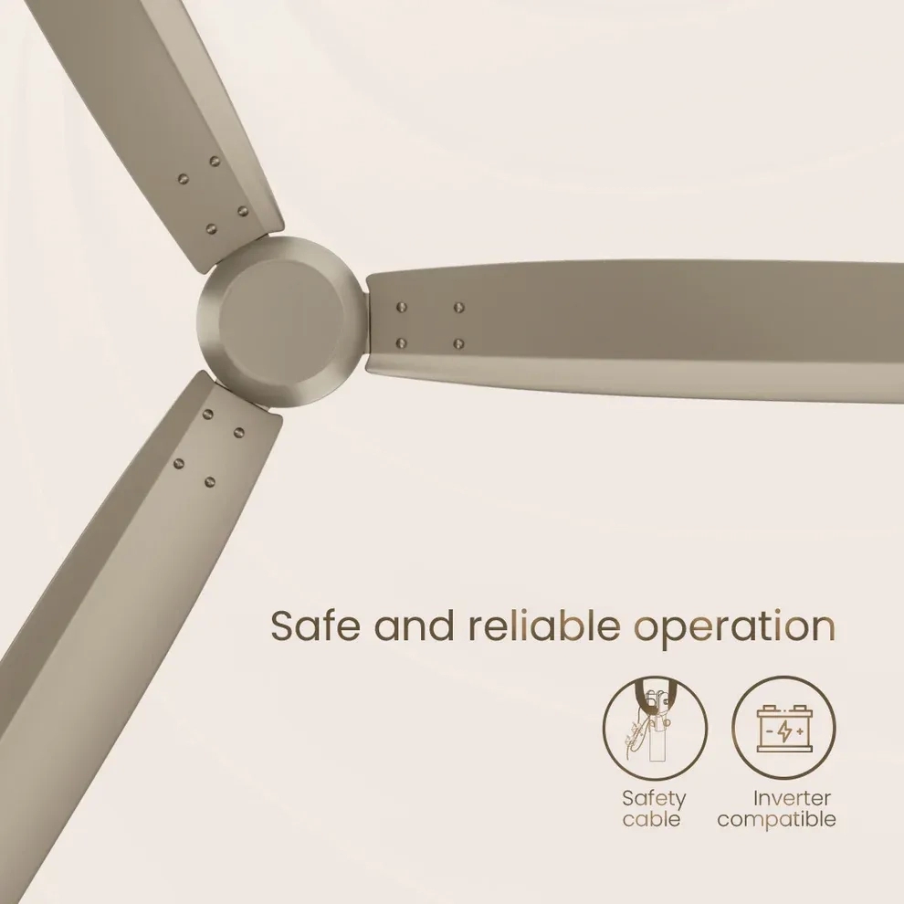 Crompton Energion Groove Remote BLDC Ceiling Fan - Opal White by Crompton : Colours available: White 1 4