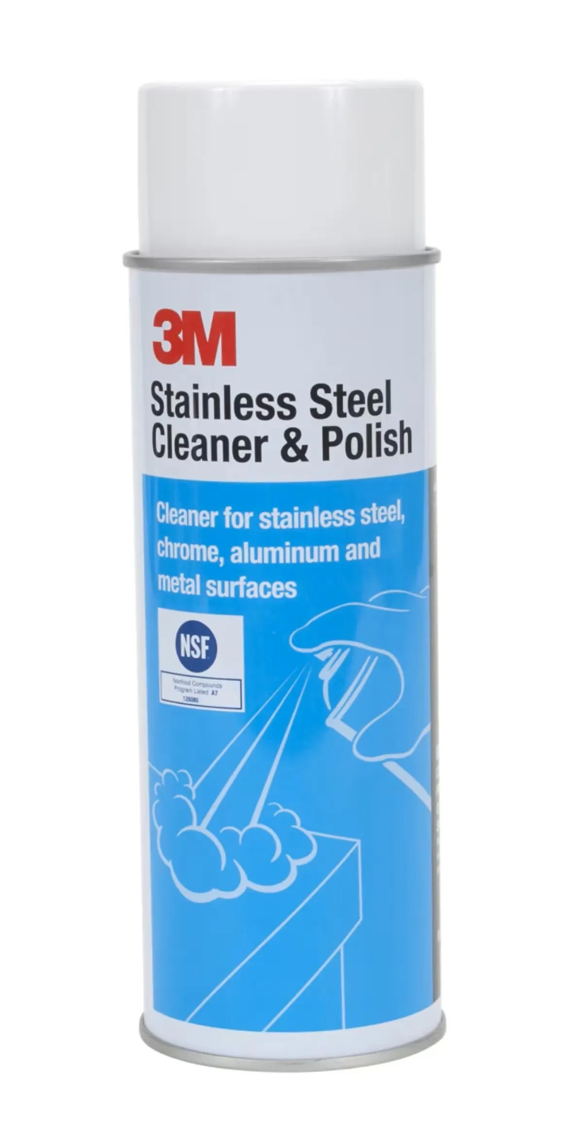 3M™ Stainless Steel Cleaner & Polish 59158, 10 oz Aerosol, 12/Case by 3M