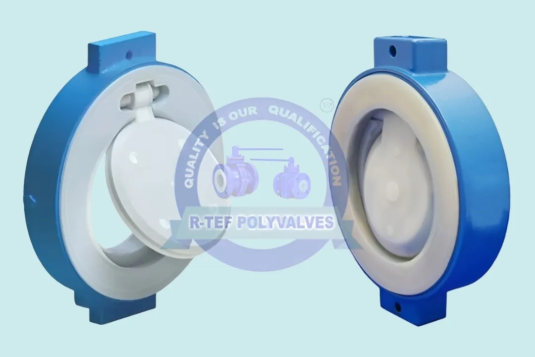 Rtef Polyvalves Lined Swing Check Valve (NRV) by R -Tef Polyvalves : Colours available: Blue 1 1