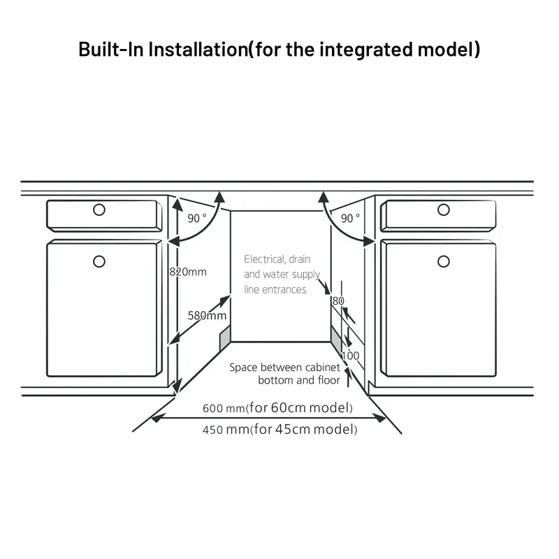 Glen Built-in-Dishwasher 14 Place Setting SS Panel Electronic Controls (DW-7735M) 9