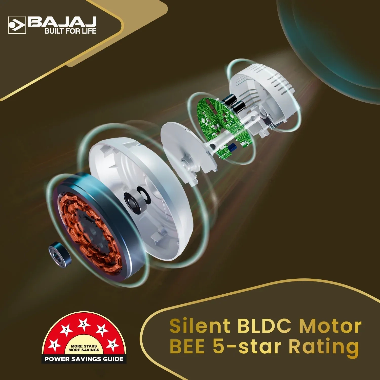 Bajaj Classico Sleek Plus 1200mm Ceiling Fan - Coal Grey by Bajaj : Colours available: SlateGray 10 2