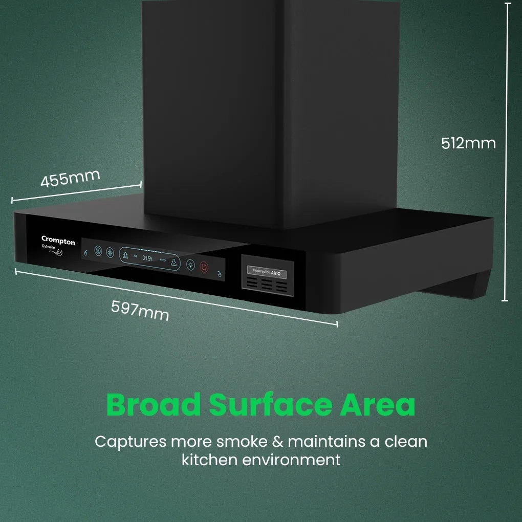 Crompton Sylvaire (Box) Chimney | Filterless 60CM by Crompton : Colours available: Black 12 4