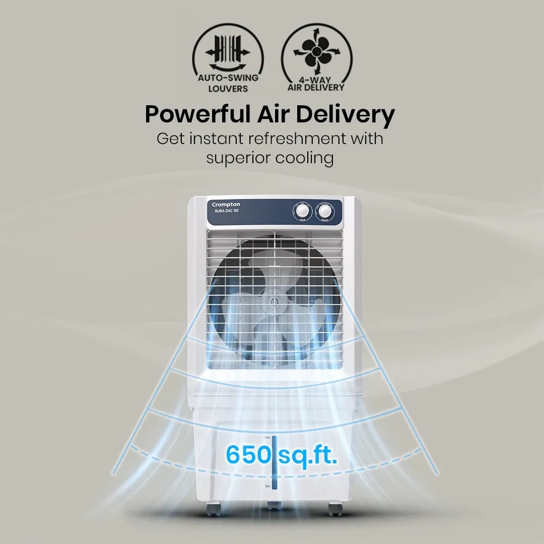 Crompton Aura Dac Air Cooler - 90-L by Crompton : Colours available: White, RoyalBlue 9 2