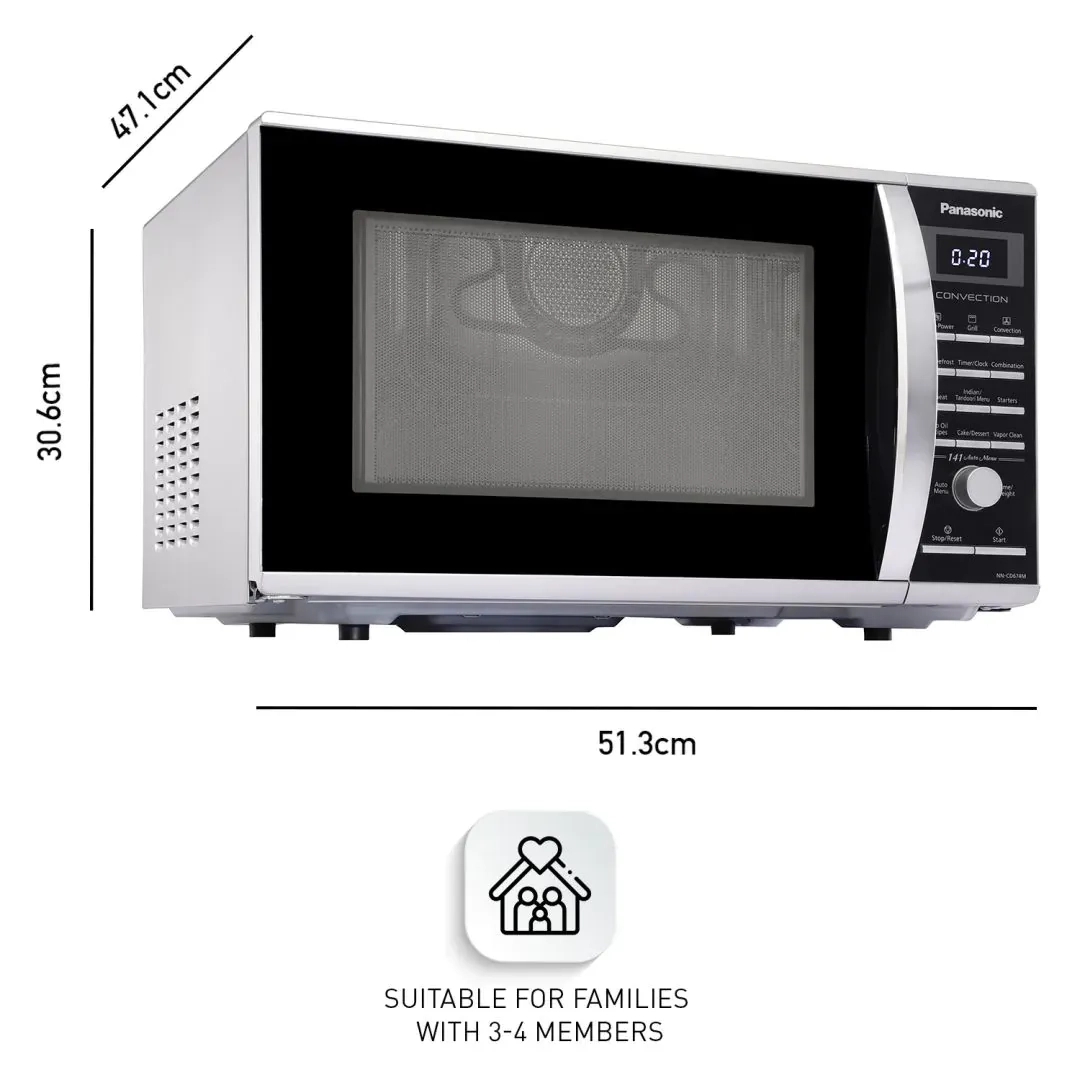 Panasonic 27L Convection Microwave Oven (NN-CD674MFDG, Silver, Rotisserie, Crispy Tawa, Magic Grill, Zero Oil Recipes) by Panasonic : Colours available: Grey 6 2