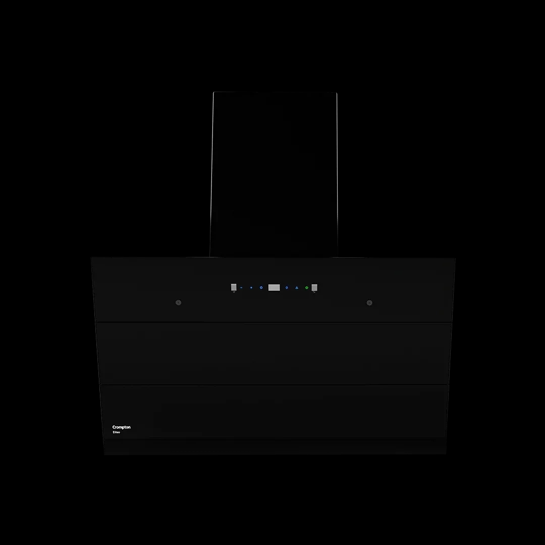 Crompton Eliteo Inclined Filterless Chimney 90cm by Crompton : Colours available: Black